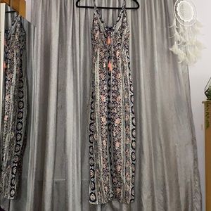 Angie bohemian maxi dress with tassel ties